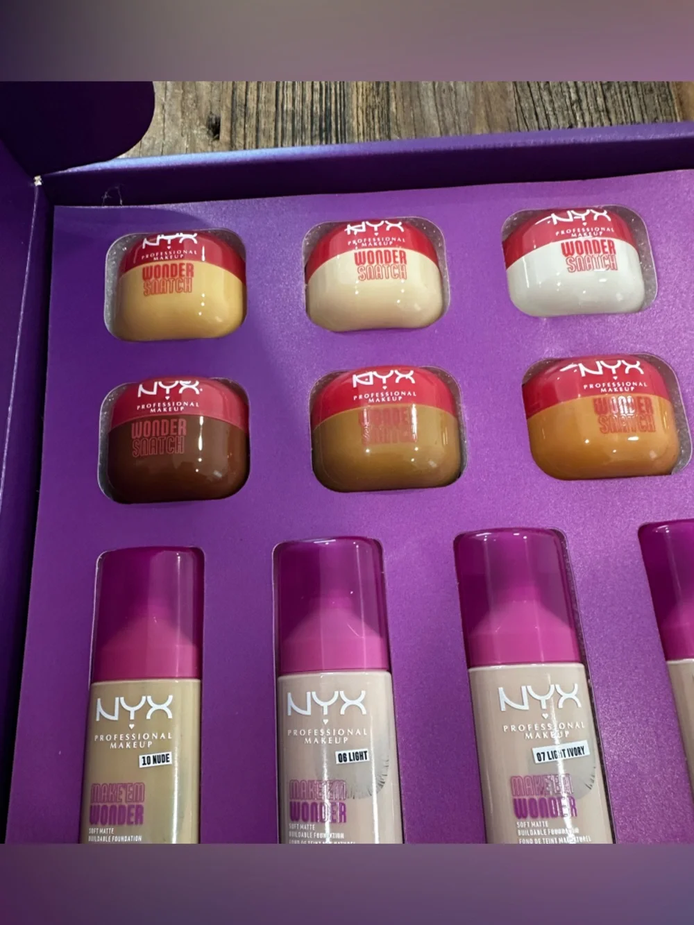 NYX Makeup Box with Pink Logo on Purple Background whole set - Picture 7 of 9